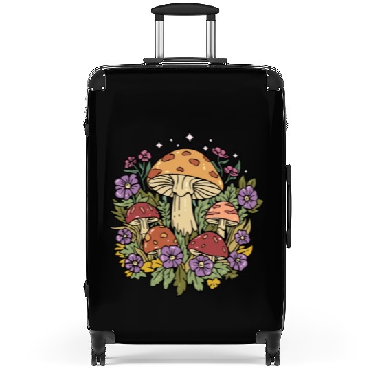 Mushroom Cottagecore Naturecore Suitcases