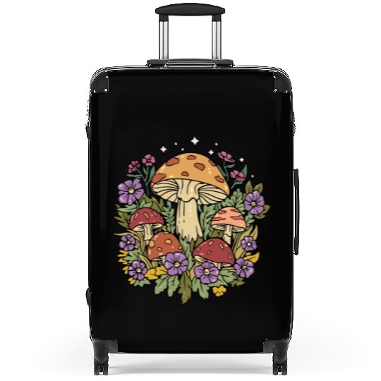 Mushroom Cottagecore Naturecore Suitcases
