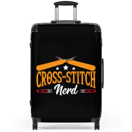 Cross Stitch Stitching Sewing Cross Stitch People Suitcases