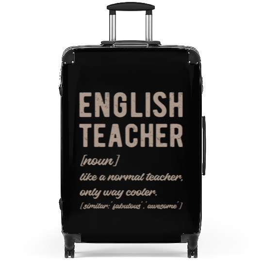 English Teacher Defined - Funny Retro Suitcases