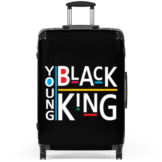 Young Black King African American Suitcases