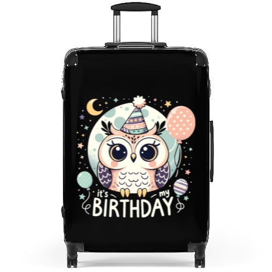 Its My Birthday Sweet Birthday Owl Suitcases