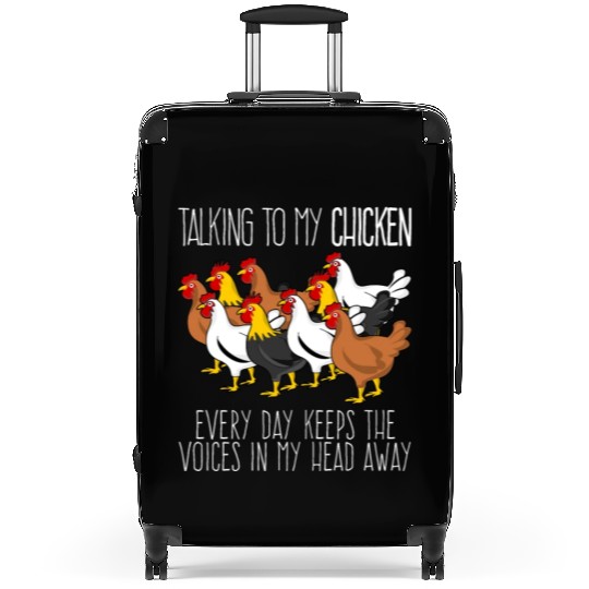 Chickens Poultry Chicken Farmer Suitcases