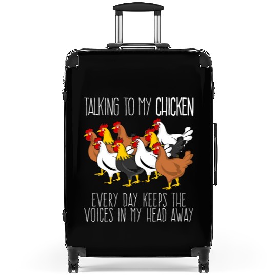 Chickens Poultry Chicken Farmer Suitcases