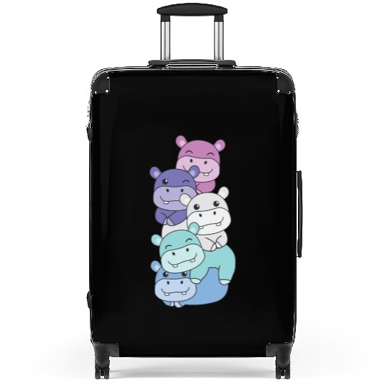 Spectrassexual Flag Pride Lgbtq Cute Hippo Suitcases