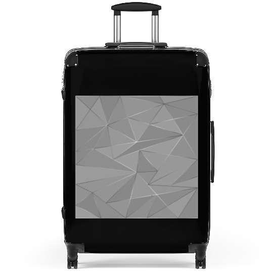 Grey silver low poly abstract background Suitcases