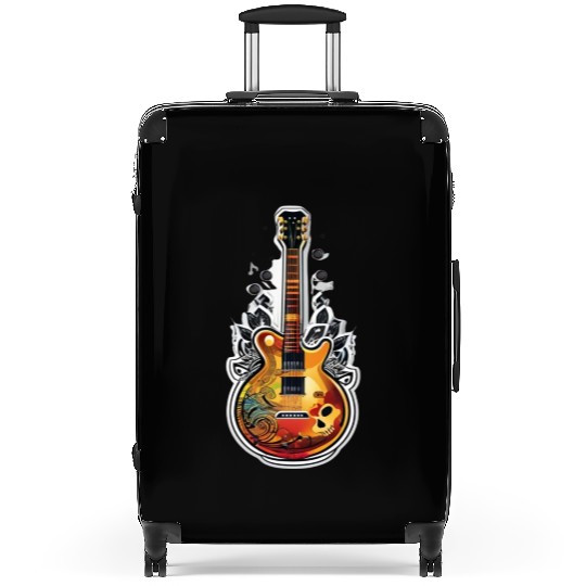 Rock Roll style guitar for those who love music Suitcases