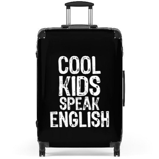 English student cool kids speak English language Suitcases