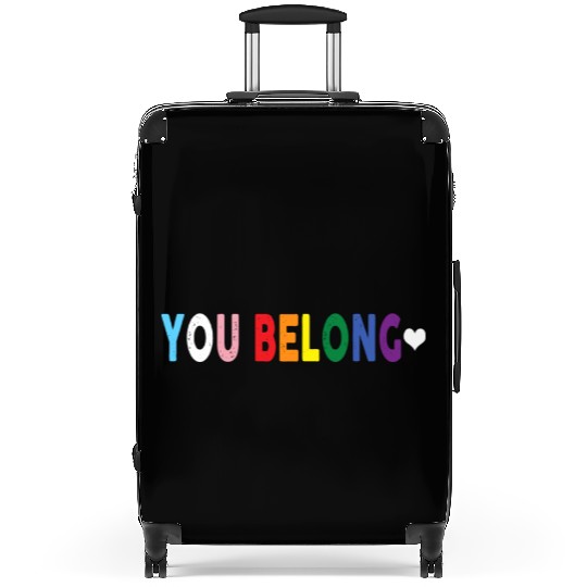 Lgbt You Belong Gay Pride Rainbow Flag Ally Suitcases