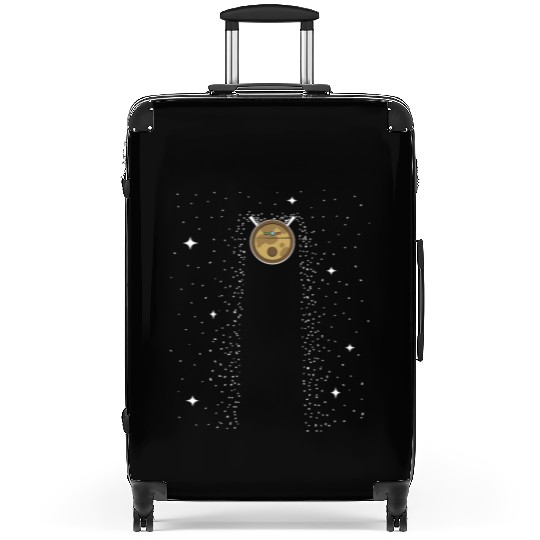 Robot Vacuum Cleaner Stars Space Suitcases