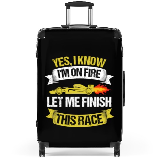 Drag Racing On Fire Finish This Race Suitcases
