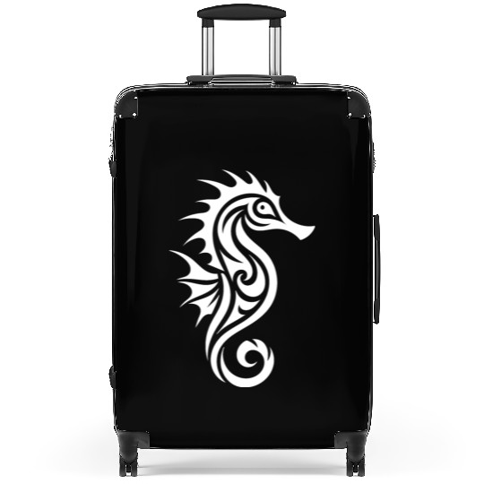 Small Vintage T Tattoo Seahorse Suitcases