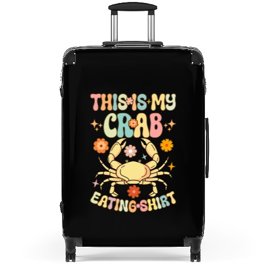 Groovy Crab Lover Seafood Lover Suitcases
