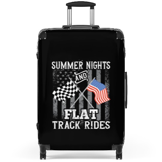 US Flag Flat Track Racing USA Patriotic Suitcases