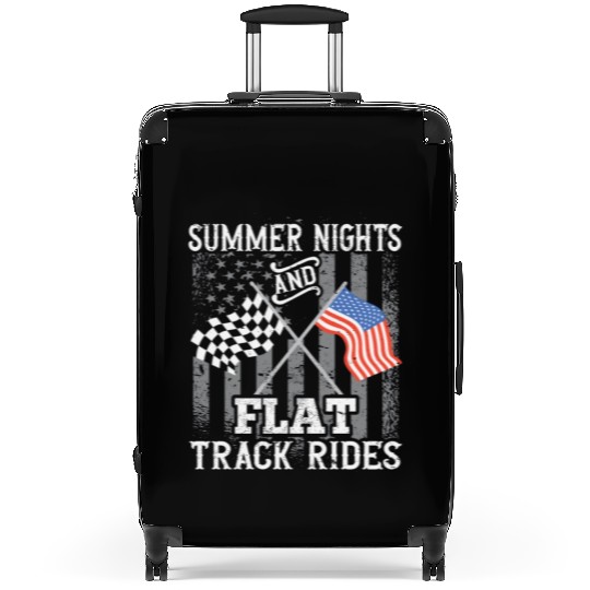 US Flag Flat Track Racing USA Patriotic Suitcases