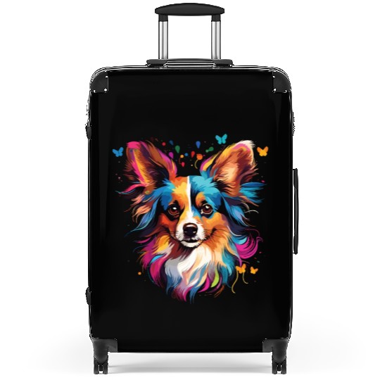 Watercolor Colorful Papillon Suitcases