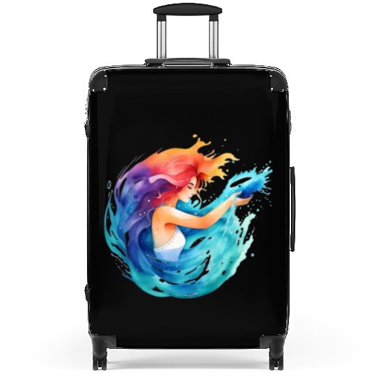 Color splash zodiac: Aquarius Suitcases