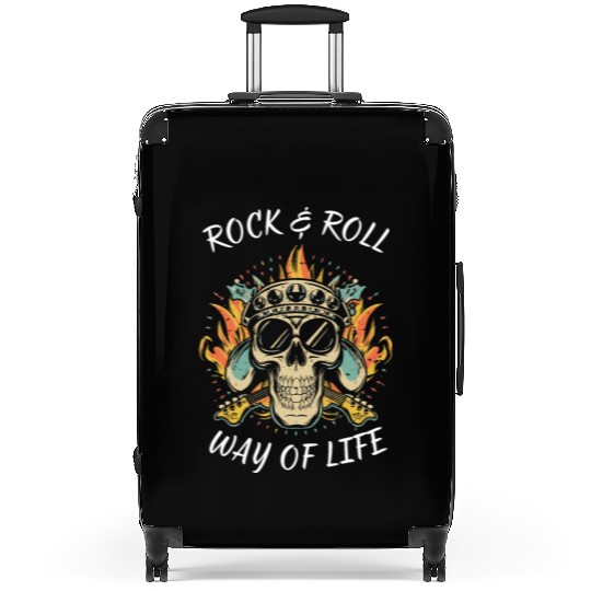 Rock and Roll Skull Suitcases