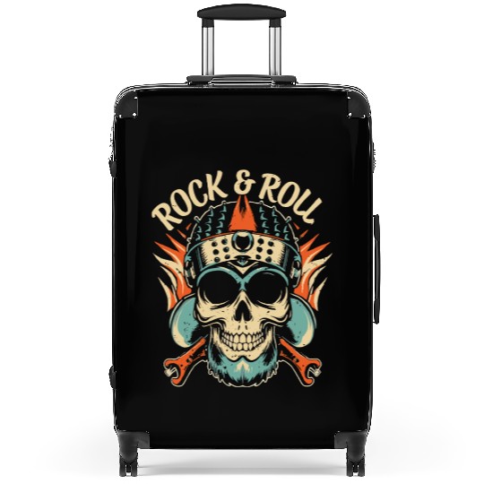 Rock and Roll Skull Suitcases