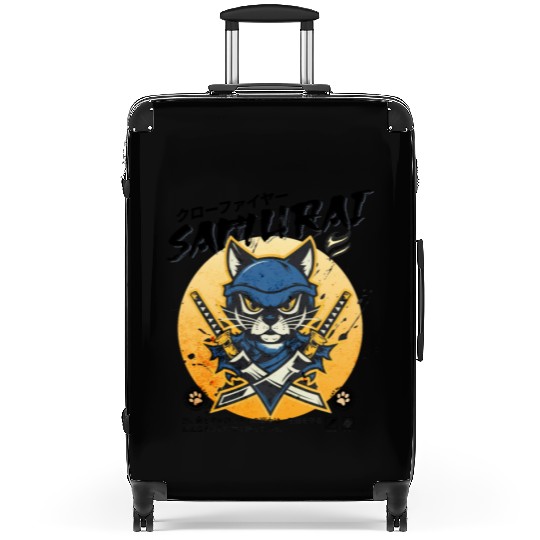Samurai Cat, Ninja Cat, Cat Assassin, Warrior Cat Suitcases