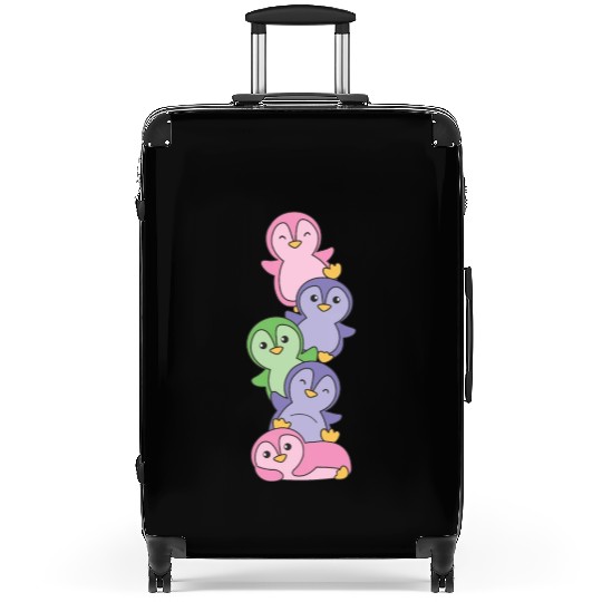 Trigender Flag Pride Lgbtq Cute Penguin Suitcases