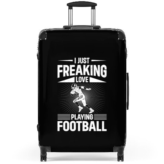 I just freaking love playing Football - American F Suitcases