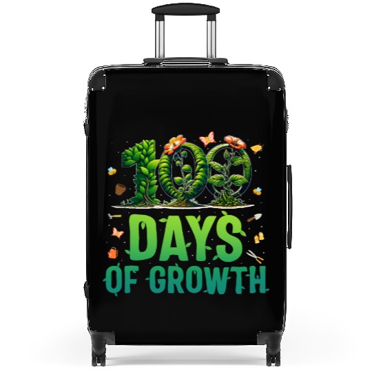 School Suitcases, 100 Days Of Growth Growing Plants