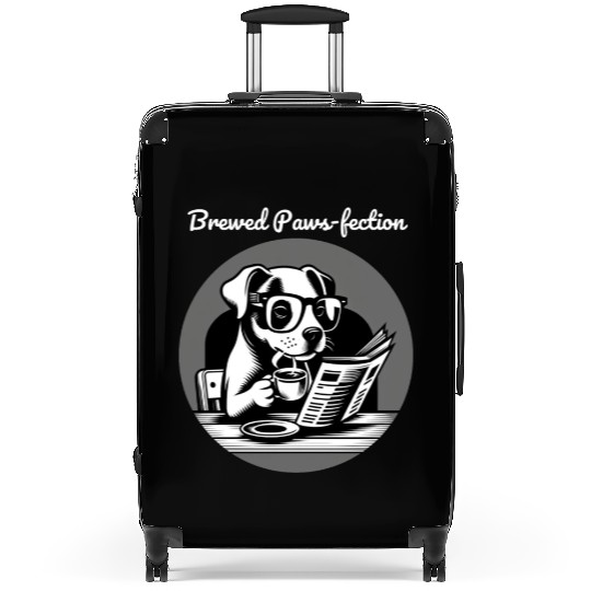 Morning Coffee Routine Dog Design Suitcases