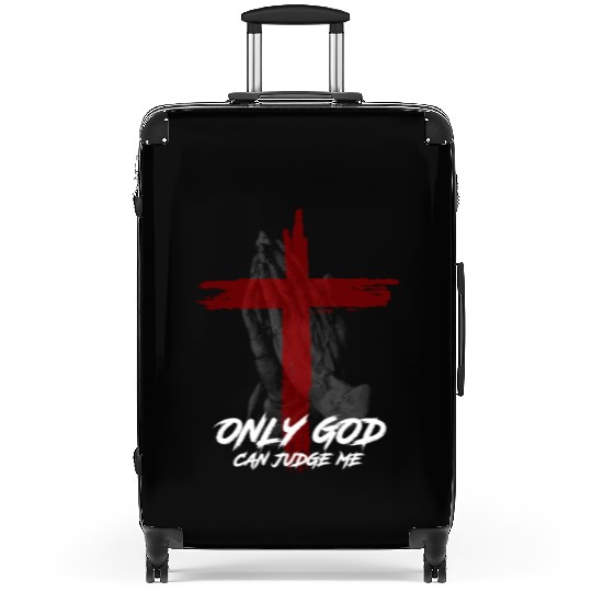 Only God Can Judge Me Suitcases