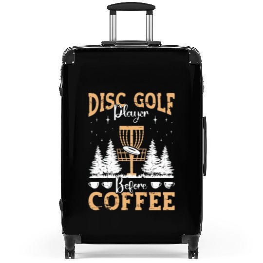 Disc Golf Player Before Flying Disc Coffee Lover Suitcases