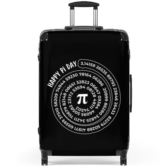 Happy Pi Day 3.14 Mathematic Math Teacher Spiral Suitcases