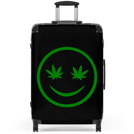 Irish Weed Smile Face Suitcases