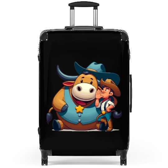 Rodeo Bull Riding Livestock Show Farmer Cattle Suitcases