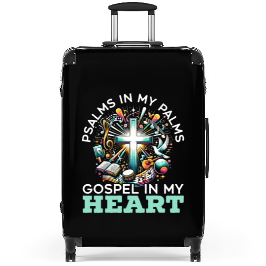 Gospel Music Religious Bible Scripture Christian Suitcases