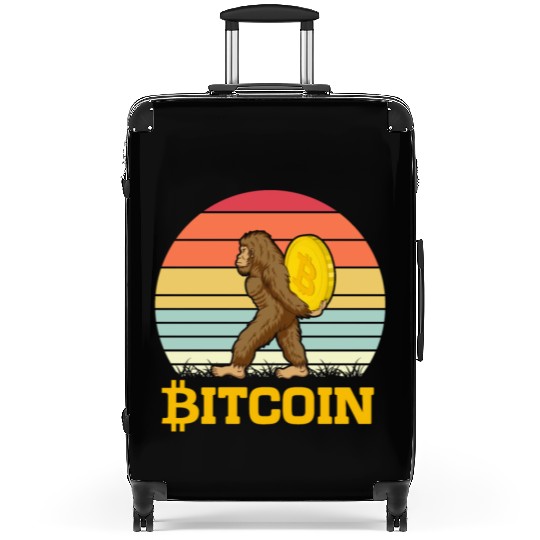 Bitcoin with Big Foot Suitcases