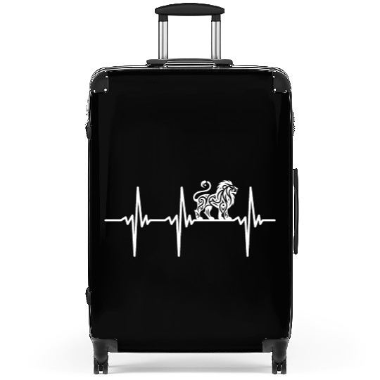 Heartbeat For Tattoo Style Lions Suitcases