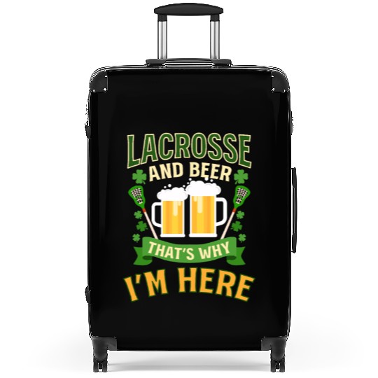 Lacrosse St. Patricks Day Lacrosse And Bere Here Suitcases
