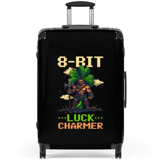 St. Patricks Day Gaming 8-Bit Luck Charmer Suitcases