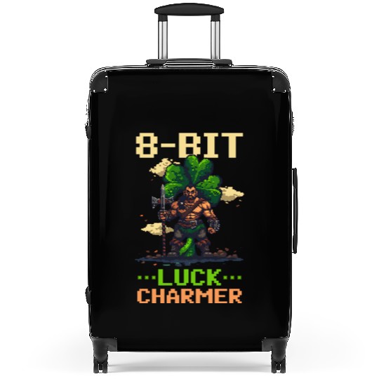 St. Patricks Day Gaming 8-Bit Luck Charmer Suitcases