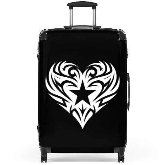 T Tattoo Heart Lines With Stars Suitcases