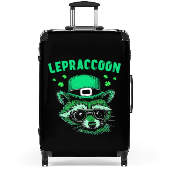 Lepraccoon Kobold Irish Raccoon Saint Patrick Suitcases