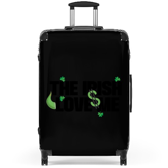 Lucky Green Dollar Sign with Clover Design Suitcases