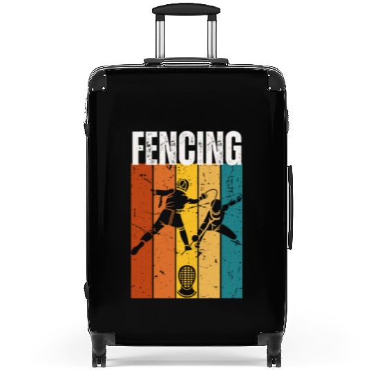 Fencing Vintage Retro 70s Design Fencer Suitcases