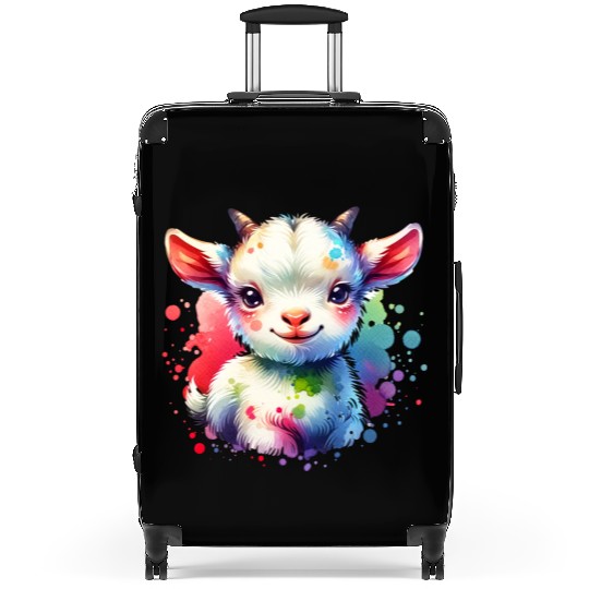 Cute Goat Lover Farm Animal Lamb Enthusiast Design Suitcases