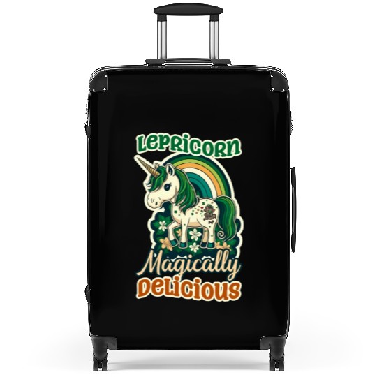 Irish Unicorn St Patricks Lepricorn Delicious Suitcases