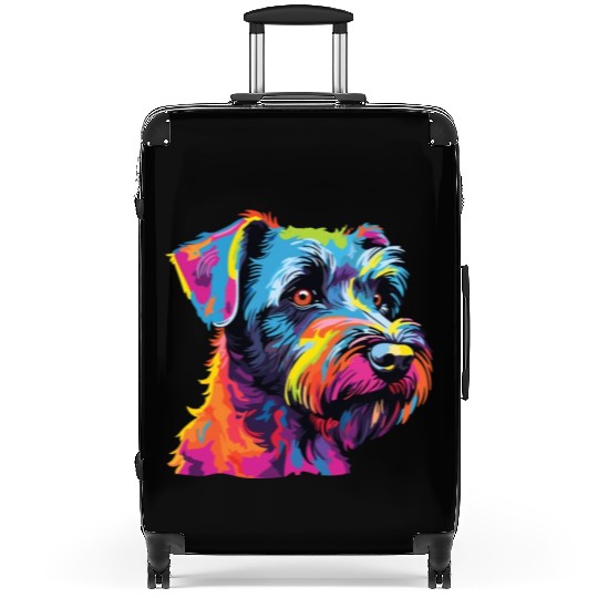 Watercolor Colorful Tschechischer Terrier Suitcases