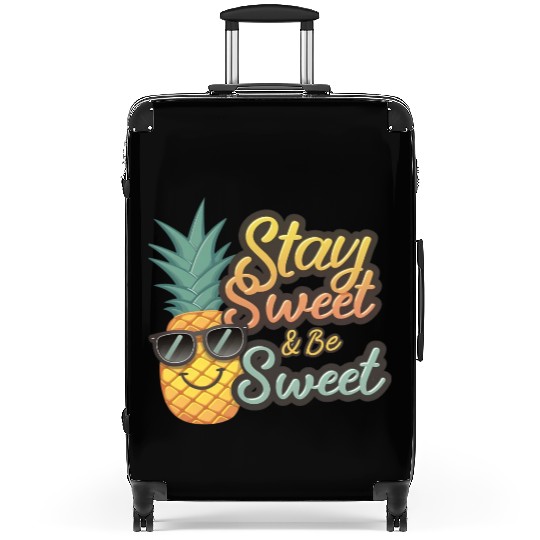 "Cheerful Pineapple: Stay Sweet & Be Sweet" Suitcases