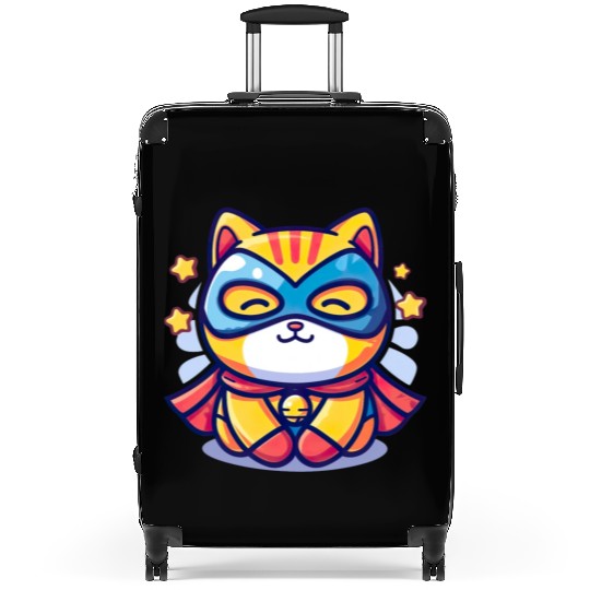 Superhero Kawaii Cat Suitcases