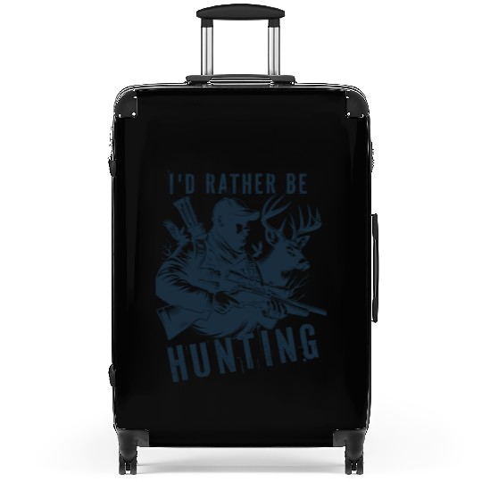Hunting Lovers Deer Id Rather Be Camping Summer Suitcases