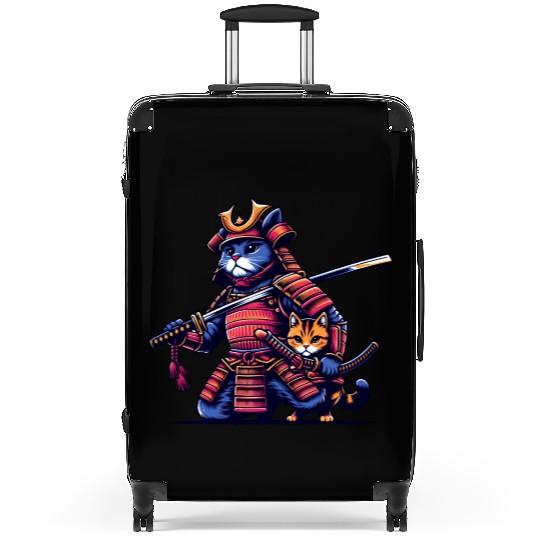 Light Samurai Cat Suitcases